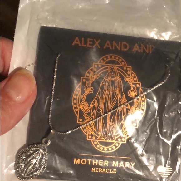 32/" Silver Expandable NECKLACE iii Authentic Alex and Ani Mother Mary